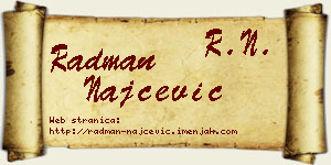 Radman Najčević vizit kartica